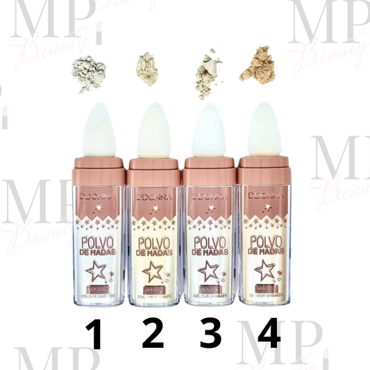 🔥 1 ACHETÉ = 1 OFFERT 🔥 Poussière d'étoile/ Poudre de fée/ Highlighter avec tête applicateur en houpette