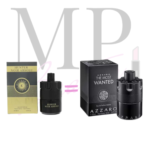 Eau de parfum Hunter Noir Absolu - Dupe du parfum d'Azzaro The Moste WantedPour Homme - 100 ml