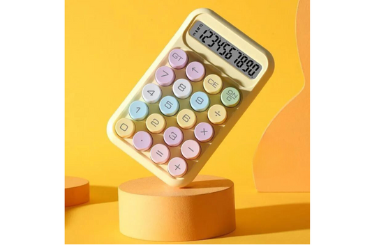 Calculatrice jaune type kawaii