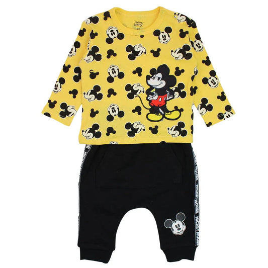 Ensemble jogging/T-shirt manches longues Mickey Bébé garçon